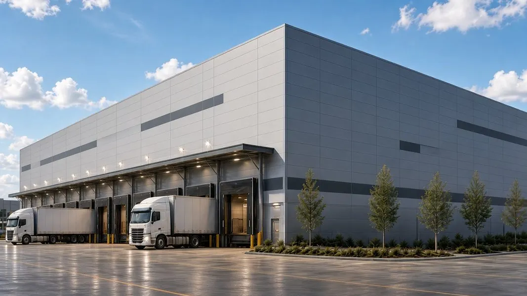 CEDIS con andenes y tractocamiones en Industrial Vallejo